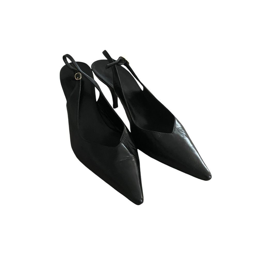 Balenciaga Slingback Pump Classic Heels Leather Shoes Black Women Size 6/36 - Picture 2 of 8